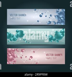 Set vettoriale di banner colorati astratti Illustrazione Vettoriale