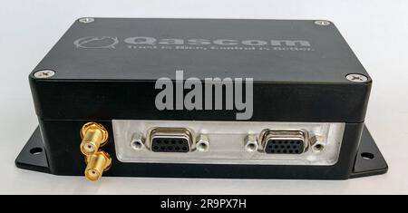 L'immagine di prevolo del segmento di volo Testbed NAVCOM mostra il concetto di sistema basato sul ricevitore professionale QN400. Foto Stock