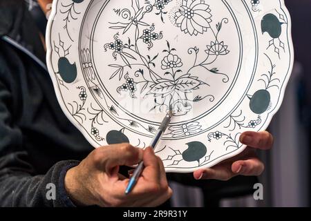 Museo della porcellana presso la Fondazione della porcellana Meissen, Germania Foto Stock