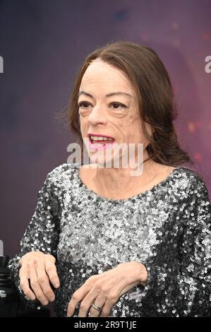 Londra, Regno Unito. Giugno 28 2023. Liz Carr partecipa alla premiere britannica della stagione 3 di THE WITCHER presso l'Now Building, Centre Point, St Giles Square, Londra, Regno Unito. Credito: Vedere li/Picture Capital/Alamy Live News Foto Stock