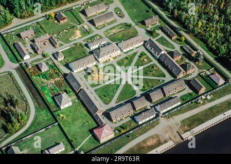 Immagine aerea di Fort William, Thunder Bay, Ontario, Canada Foto Stock