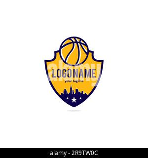 Cestino con logo Club Vector. Logo Sport Illustrazione Vettoriale