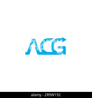 Logo ACG Design semplice. Logo Letter A Arrow Illustrazione Vettoriale