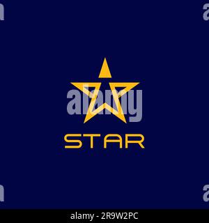 Logo Star con sfondo blu Illustrazione Vettoriale