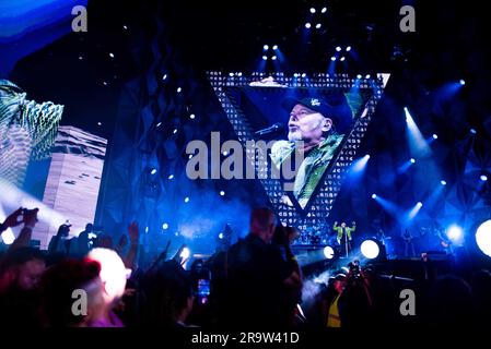 Salerno, Italia. 28 giugno 2023. Vasco Rossi durante il Vasco Live Tour, concerto di musica della cantante italiana a Salerno, Italia, giugno 28 2023 Credit: Independent Photo Agency/Alamy Live News Foto Stock