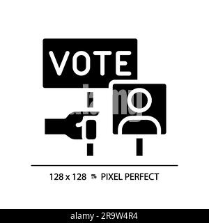 Icona stile glifo di voto pixel Perfect Illustrazione Vettoriale