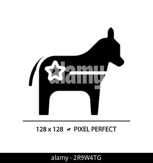 Icona in stile glifo del Partito Democratico Pixel Perfect Illustrazione Vettoriale