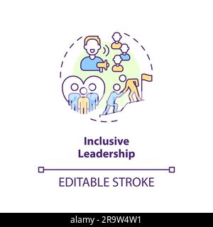 Concetto di leadership inclusivo - icona Illustrazione Vettoriale