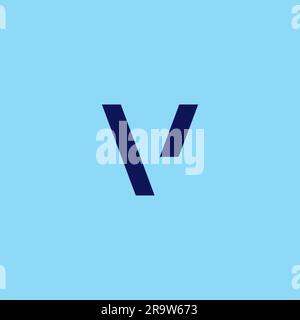 Design minimalista con logo Letter V. V icona iniziale Illustrazione Vettoriale