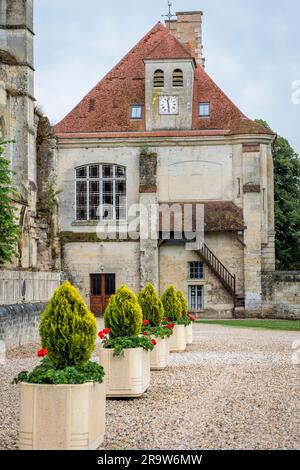 Abbazia di Longpont abbazia cistercense Longpont Aisne Francia Foto Stock