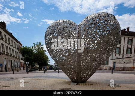 Il cuore di Troyes Aube in Francia Foto Stock