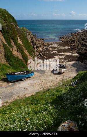 Porthgwarra Cove, St Leven, Cornovaglia, Regno Unito Foto Stock