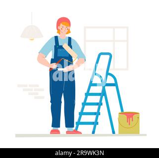 Fai da te: Disegno colorato e piatto Illustrazione Vettoriale