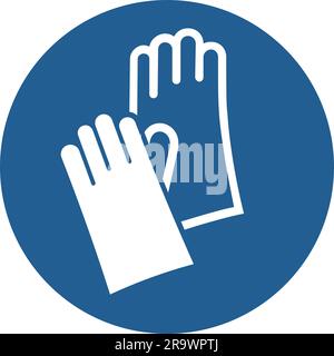 ISO 7010 M009 – indossare guanti protettivi Illustrazione Vettoriale