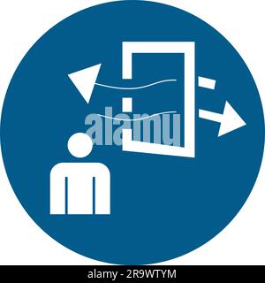 ISO 7010 M056 – ventilare prima e durante l'accesso Illustrazione Vettoriale