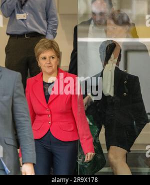 Londra, Regno Unito. 29 giugno 2023. Nicola Sturgeon, ex primo ministro della Scozia, lascia l'inchiesta Covid-19 dopo aver testimoniato. Crediti: Ian Davidson/Alamy Live News Foto Stock