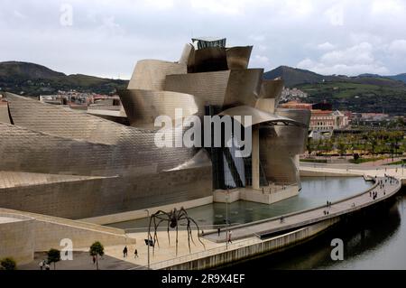 Bilbao, Bizkaia, Cantabria, Spagna, Museo Guggenheim, Paesi baschi Foto Stock