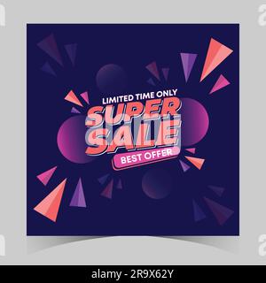 messaggi promozionali per i modelli di banner di sconto per le vendite flash. modello di banner di vendita. banner web per mega promozione promozione promozione promozione promozione sconto banner. grande offerta Illustrazione Vettoriale