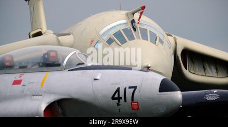 The Handley Page Victor è un bombardiere strategico a getto britannico sviluppato e prodotto da Handley Page durante la Guerra fredda Foto Stock