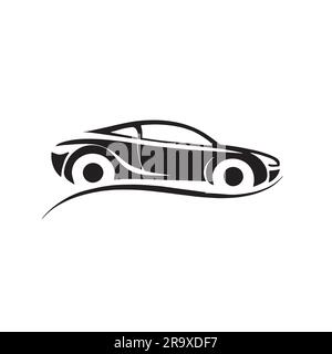 illustrazione, restauro e trasporto del logo dell'auto meccanica Illustrazione Vettoriale