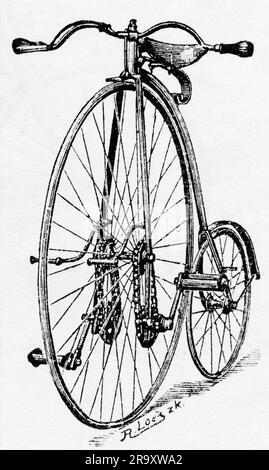 Trasporto/trasporto, biciclette, velocipede di canguri, incisione su legno dopo il disegno di R. Loeszk, DIRITTI AGGIUNTIVI-CLEARANCE-INFO-NON-DISPONIBILE Foto Stock