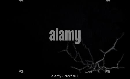 Pixel morti sullo schermo. I difetti digitali causano danni al segnale video causati da pixel morti. Crepa su un monitor nero grande. Foto Stock