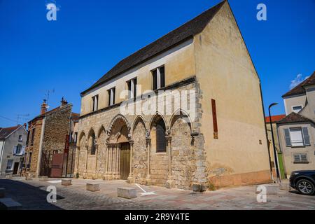 Hôtel-Dieu ("ospedale") medievale nella città di Brie-Comte-Robert in Seine et Marne vicino Parigi, Francia. Fu fondata nel XIII secolo ed era una p Foto Stock