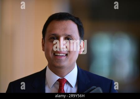 Edimburgo Scozia, Regno Unito 29 giugno 2023. Anas Sarwar al Parlamento scozzese. credit sst/alamy live news Foto Stock