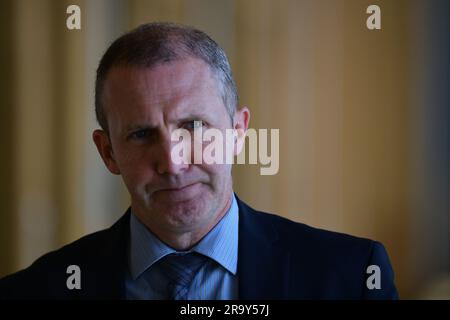 Edimburgo Scozia, Regno Unito 29 giugno 2023. Michael Matheson al Parlamento scozzese. credit sst/alamy live news Foto Stock