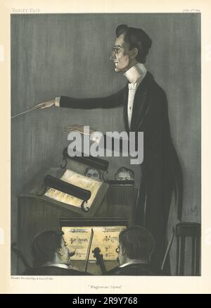 Il CARTONE ANIMATO SPIA VANITY FAIR Dr Carl Muck "Wagnerian Opera". Musica. Entro wag 1899 Foto Stock