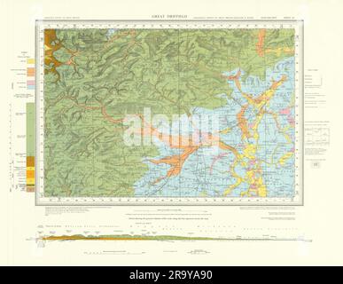 Great Driffield geological Survey sheet 64 Yorkshire Wolds Kilham 1966 MAP Foto Stock