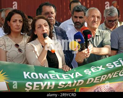 Diyarbakir, Turchia, 29/06/2023, il leader curdo Sheikh Said è stato commemorato a Diyarbakir, TurkeyCredit: Mehmet Masum Suer/Alamy Live News Foto Stock