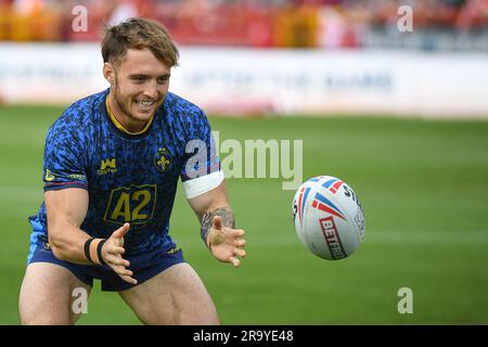 Hull, Inghilterra - 23 giugno 2023 - Jack Croft di Wakefield Trinity. Rugby League Betfred Super League , Hull Kingston Rovers vs Wakefield Trinity at Sewell Group Craven Park , Hull, UK Foto Stock