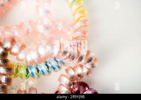 Anelli in gomma, fasce per capelli Foto Stock