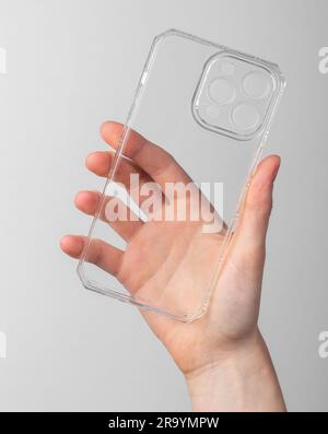 Custodia per telefono cellulare, protezione trasparente per smartphone. Foto Stock