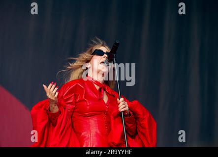 STOCCOLMA 20230629La cantante svedese Miss li si esibisce durante il festival Lollapalooza a Stoccolma, Svezia, giugno 2023. Foto: Magnus Andersson / TT / kod 11 Foto Stock