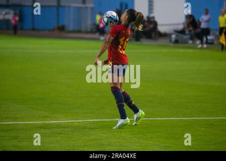 Aviles, Spagna, 30 giugno 2023: La giocatrice spagnola Marta Cardona (18) controlla la palla durante l'amichevole tra Spagna e Panama il 30 giugno 2023, allo stadio Roman Suarez Puerta di Aviles, in Spagna. Alberto Brevers / Alamy Live News Foto Stock