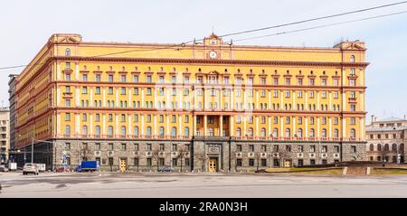 La facciata del palazzo del KGB a Mosca, Russia Foto Stock