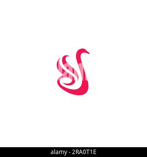 Swan Logo Simple. Swan Icon Design Illustrazione Vettoriale
