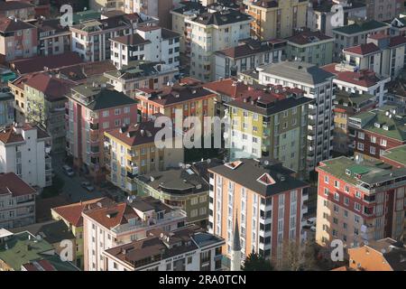 tetti della città vecchia di istanbul. Vista aerea. Foto Stock
