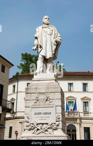 Statua di Giuseppe Garibaldi, Piazza del Castello, Vicenza, Veneto, Italia, Venezia, Veneto Foto Stock