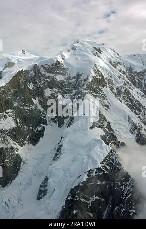 vista spettacolare del monte denali da un tour panoramico di talkeetna. alaska Foto Stock