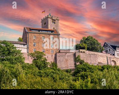 Castello di Wartburg a Eisenach, Germania Est Foto Stock