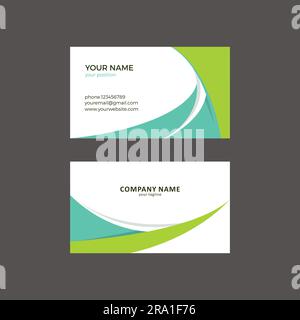 Modello di biglietto da visita. Adatto per la vostra azienda. Sfondo astratto. Design semplice Illustrazione Vettoriale