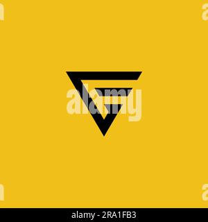 Logo F semplice. Logo Triangle Letter F. Illustrazione Vettoriale