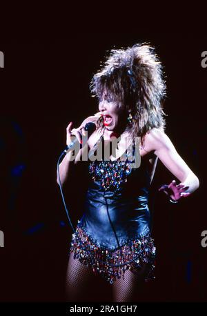 Tina Turner, amerikanische Sängerin und Schauspielerin bei einem Auftritt, Deutschland um 1991. Foto Stock