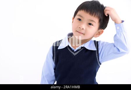 Lasciami pensare... bambini che pensano dubitare, che fanno scelta Foto Stock