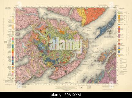 Mull. Geological Survey mappa. Foglio 44. Scozia Oban Lismore Kerrara 1953 Foto Stock