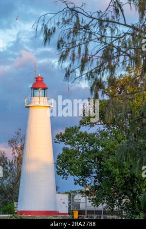 Faro di Lady Elliot Island, sito patrimonio dell'umanità, Lady Elliot Island, Queensland, Australia Foto Stock