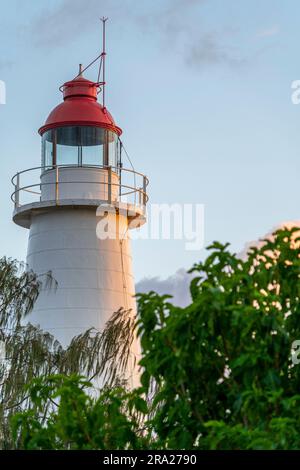 Faro di Lady Elliot Island, sito patrimonio dell'umanità, Lady Elliot Island, Queensland, Australia Foto Stock